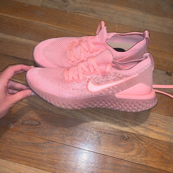 women's nike epic react flyknit running shoes pink